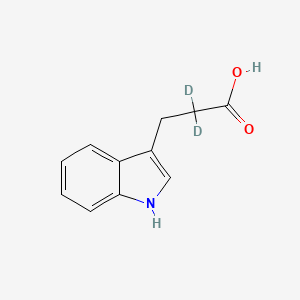 molecular formula C11H11NO2 B12416617 3-Indolepropionic acid-d2 
