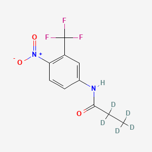 molecular formula C10H9F3N2O3 B12416700 N-[4-Nitro-3-(trifluoromethyl)phenyl]-propanamide-d5 
