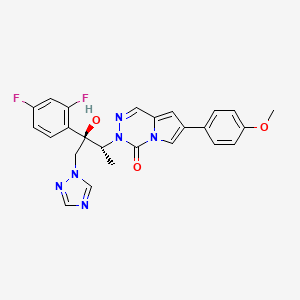 molecular formula C25H22F2N6O3 B12416851 Antifungal agent 31 