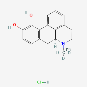 molecular formula C17H18ClNO2 B12416867 (S)-Apomorphine-13C,d3 (hydrochloride) 