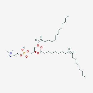 molecular formula C40H79NO7P+ B1241687 1-O-[(Z)-tetradec-1-enyl]-2-O-[(Z)-octadec-9-enoyl]-sn-glycero-3-phosphocholine 