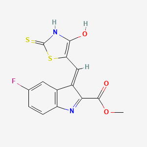 molecular formula C14H9FN2O3S2 B12416960 Anticancer agent 43 