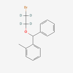 molecular formula C16H17BrO B12417033 1-[(2-Bromoethoxy)phenylmethyl]-2-methylbenzene-d4 