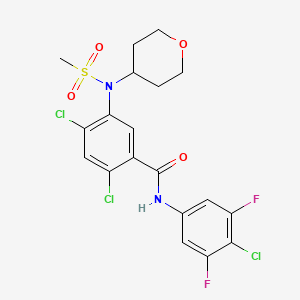 molecular formula C19H17Cl3F2N2O4S B12417035 ATX inhibitor 22 