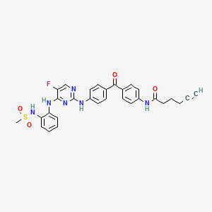 molecular formula C30H27FN6O4S B12417039 Glyoxalase I inhibitor 1 