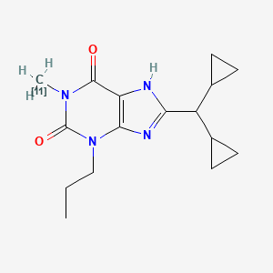 8-(dicyclopropylmethyl)-1-(111C)methyl-3-propyl-7H-purine-2,6-dione