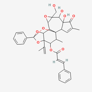 molecular formula C36H36O10 B1241715 Thymeleatoxin (low PS) 