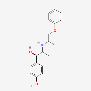 4-[(1R)-1-hydroxy-2-(1-phenoxypropan-2-ylamino)propyl]phenol