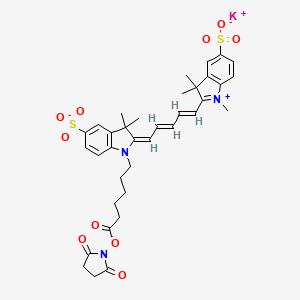 molecular formula C36H40KN3O10S2 B12417227 MeCY5-NHS ester (potassium) 