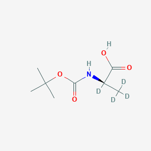 molecular formula C8H15NO4 B12417235 D-Alanine-3,3,3-N-t-Boc-d4 