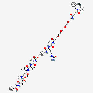 molecular formula C88H128N12O19 B12417280 DBCO-PEG4-VC-PAB-MMAE 