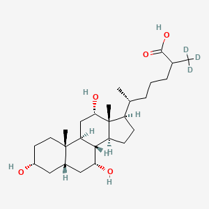 molecular formula C27H46O5 B12417281 3Alpha,7Alpha,12Alpha-Trihydroxycoprostanic Acid-d3 