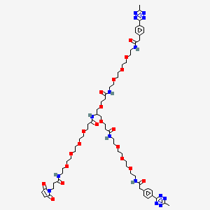 molecular formula C65H95N15O20 B12417294 Mal-PEG4-bis-PEG3-methyltetrazine 