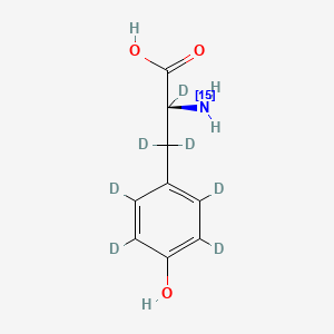 molecular formula C9H11NO3 B12417304 L-Tyrosine-15N,d7 
