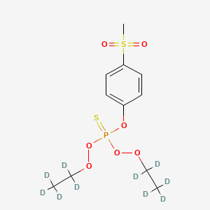 molecular formula C11H17O7PS2 B12417361 Fensulfothion sulfone-d10 