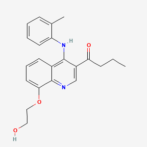 3-Butyryl-4-(2-methylphenylamino)-8-(2-hydroxyethoxy)quinoline
