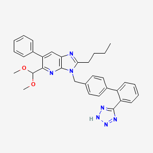2-butyl-1-[[2'-(1H-tetrazol-5-yl)biphenyl-4-yl]methyl]-5-phenyl-6-dimethoxymethyl-1H-imidazopyridine