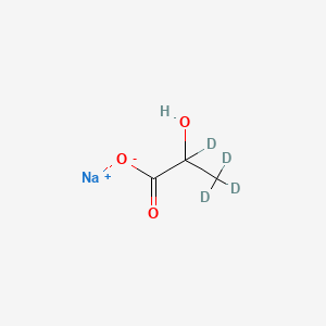 molecular formula C3H5NaO3 B12417455 sodium;2,3,3,3-tetradeuterio-2-hydroxypropanoate 