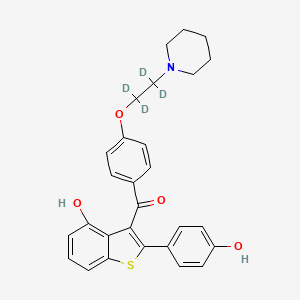 molecular formula C28H27NO4S B12417462 4-Hydroxy Raloxifene-d4 