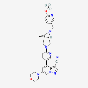 molecular formula C29H30N8O2 B12417568 AMX208-d3 