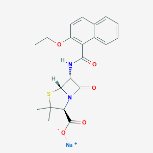 molecular formula C21H22N2NaO5S B124176 CID 16219736 CAS No. 985-16-0