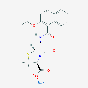 molecular formula C₂₁H₂₁N₂NaO₅S B124176 萘西林 CAS No. 985-16-0
