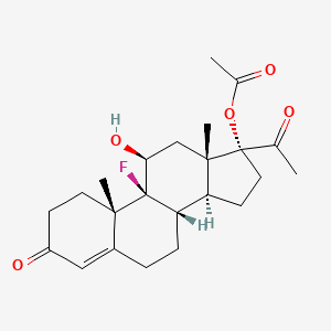 [(8S,9S,10S,11S,13S,14S,17R)-17-acetyl-9-fluoro-11-hydroxy-10,13-dimethyl-3-oxo-1,2,6,7,8,11,12,14,15,16-decahydrocyclopenta[a]phenanthren-17-yl] acetate