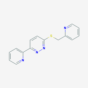 3-(2-Pyridinyl)-6-(2-pyridinylmethylthio)pyridazine