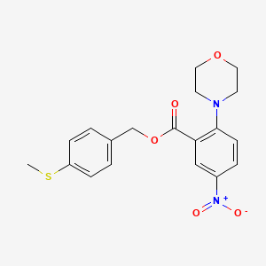 (4-Methylsulfanylphenyl)methyl 2-morpholin-4-yl-5-nitrobenzoate