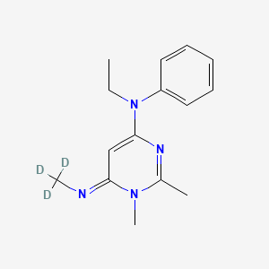 molecular formula C15H20N4 B12417850 N-ethyl-1,2-dimethyl-N-phenyl-6-(trideuteriomethylimino)pyrimidin-4-amine 