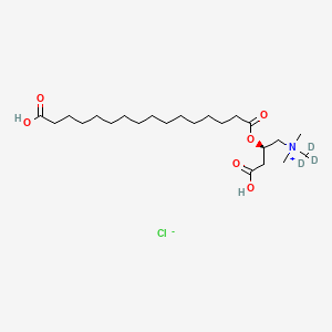 molecular formula C23H44ClNO6 B12417912 Hexadecanedioic acid mono-L-carnitine ester-d3 (chloride) 