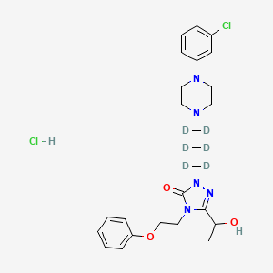molecular formula C25H33Cl2N5O3 B12417919 Hydroxy Nefazodone-d6 Hydrochloride 