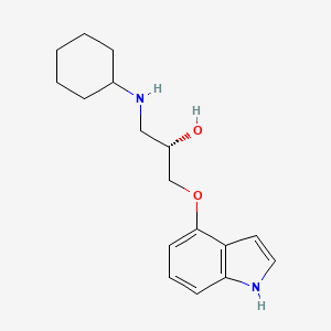 molecular formula C17H24N2O2 B1241794 (S)-1-(1H-indol-4-yloxy)-3-(cyclohexylamino)propan-2-ol 