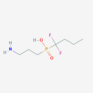 molecular formula C7H16F2NO2P B1241795 (3-Amino-propyl)-(1,1-difluoro-butyl)-phosphinic acid 