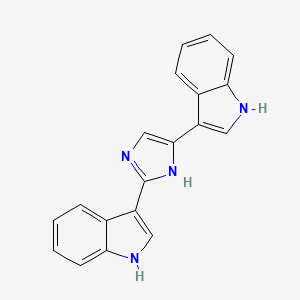 molecular formula C19H14N4 B1241796 nortopsentin D 