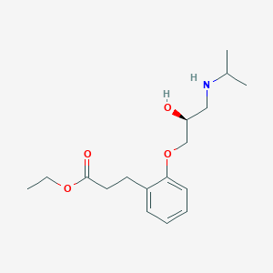 Benzenepropanoic acid, 2-((2S)-2-hydroxy-3-((1-methylethyl)amino)propoxy)-, ethyl ester