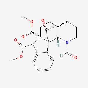 molecular formula C24H27NO6 B12418031 dimethyl (1S,9S,12S,17S)-16-formyl-19-oxo-16-azapentacyclo[10.5.3.01,9.02,7.012,17]icosa-2,4,6-triene-8,9-dicarboxylate 