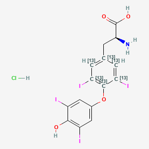 molecular formula C15H12ClI4NO4 B12418036 Thyroxine hydrochloride-13C6 
