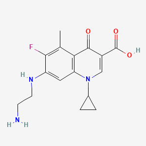 1-Cyclopropyl-4-oxo-5-methyl-6-fluoro-7-[(2-aminoethyl)amino]-1,4-dihydroquinoline-3-carboxylic acid