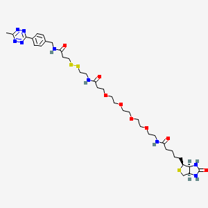 molecular formula C36H55N9O8S3 B12418057 Methyltetrazine-SS-PEG4-Biotin 