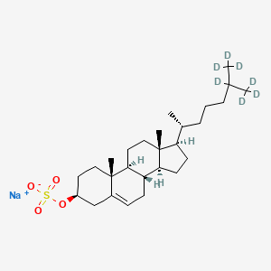 molecular formula C27H45NaO4S B12418091 Sodium Cholesterol-25,26,26,26,27,27,27-d7 Sulfate 