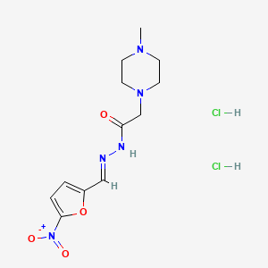molecular formula C12H19Cl2N5O4 B1241816 Nifurpipone dihydrochloride CAS No. 24632-48-2