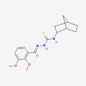 molecular formula C17H23N3O2S B1241817 N-bicyclo[2.2.1]hept-2-yl-2-[(2,3-dimethoxyphenyl)methylene]-1-hydrazinecarbothioamide 