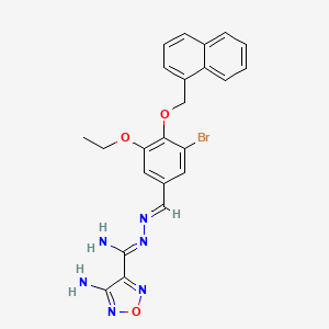 4-amino-N'-{(E)-[3-bromo-5-ethoxy-4-(naphthalen-1-ylmethoxy)phenyl]methylidene}-1,2,5-oxadiazole-3-carbohydrazonamide