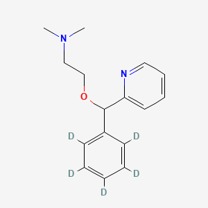 molecular formula C16H20N2O B12418243 Desmethyl Doxylamine-d5 