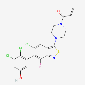 molecular formula C20H15Cl3FN3O2S B12418333 KRAS inhibitor-14 