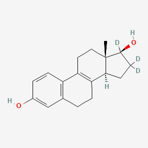 molecular formula C18H22O2 B12418339 delta8,9-Dehydro-17beta-estradiol-16,16,17-d3 