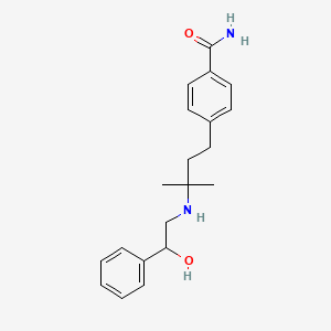molecular formula C20H26N2O2 B1241835 4-(3-(2-Hydroxy-2-phenyl)ethylamino-3-methylbutyl)benzamide 