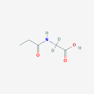 molecular formula C5H9NO3 B12418364 n-Propionylglycine-2,2-d2 
