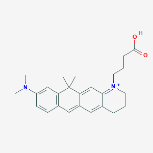 1-(3-Carboxypropyl)-9-(dimethylamino)-11,11-dimethyl-2,3,4,11-tetrahydronaphtho[2,3-g]quinolinium